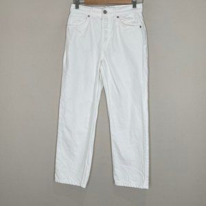 Reformation Casey Mid Rise Relaxed Straight Jeans *Vintage White*
